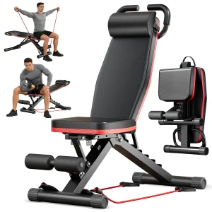 14-in-1 Adjustable Foldable Weight Bench, 1000 lbs